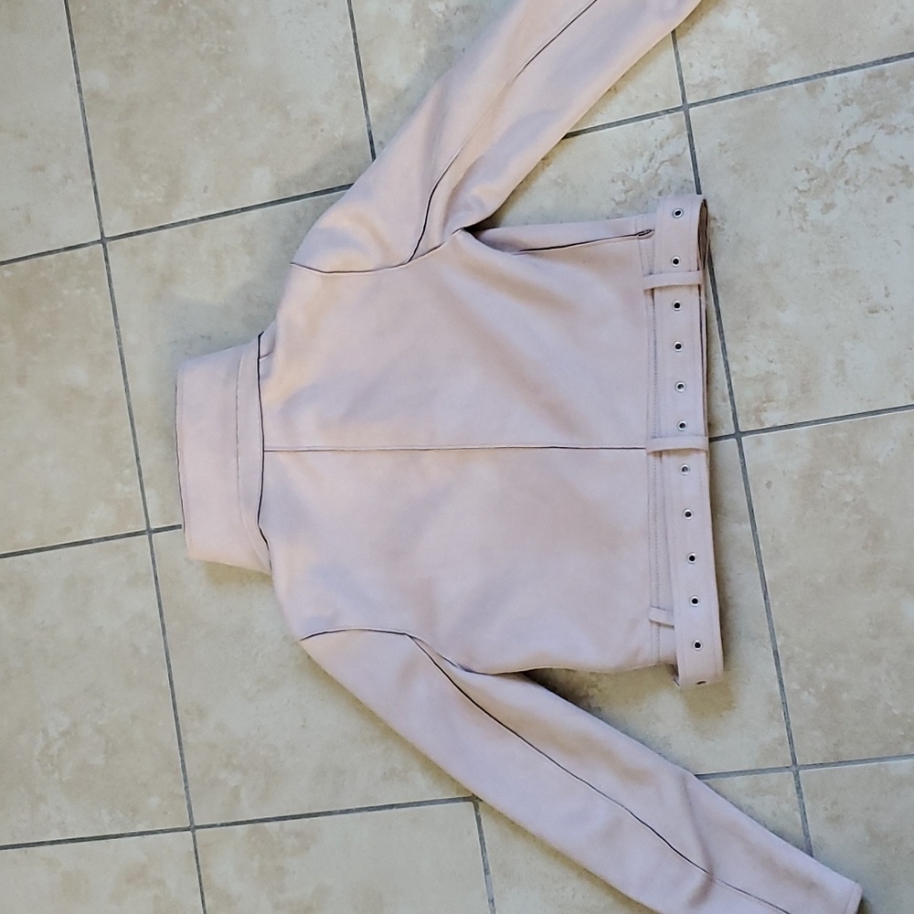Zara Basic Outerwear Pink Jacket Zipper Pocket Be… - image 8